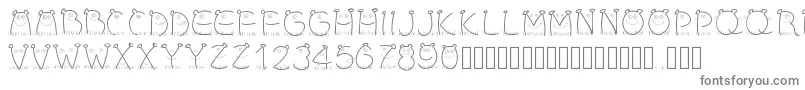 Pwchildren Font – Gray Fonts on White Background