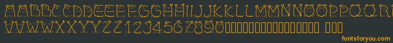 Pwchildren Font – Orange Fonts on Black Background