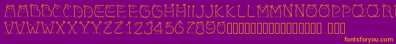 Pwchildren Font – Orange Fonts on Purple Background