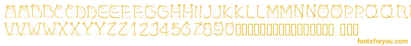 Pwchildren Font – Orange Fonts on White Background