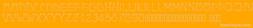 Pwchildren Font – Pink Fonts on Orange Background