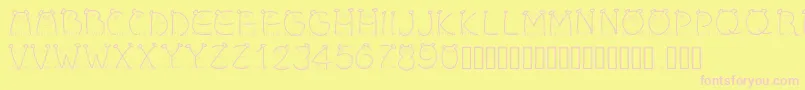 Pwchildren Font – Pink Fonts on Yellow Background