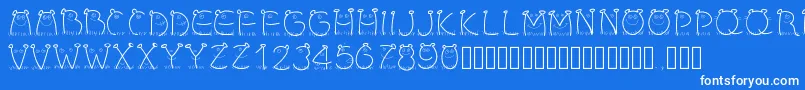 Pwchildren Font – White Fonts on Blue Background