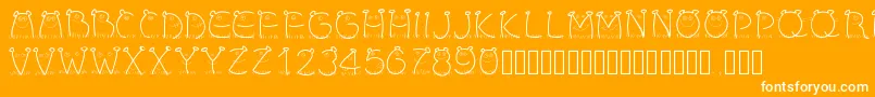 Pwchildren Font – White Fonts on Orange Background