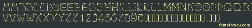 Pwchildren Font – Yellow Fonts on Black Background