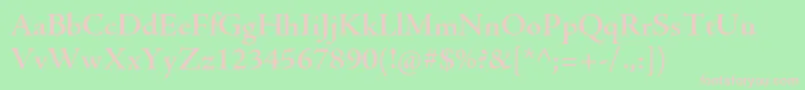 AjensonproSemiboldsubh Font – Pink Fonts on Green Background