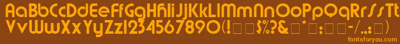 MumboDisplaySsi Font – Orange Fonts on Brown Background