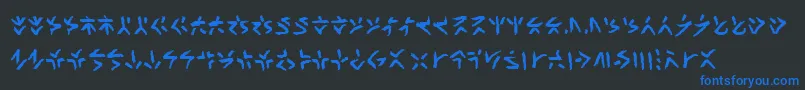 Xenotribalbb Font – Blue Fonts on Black Background