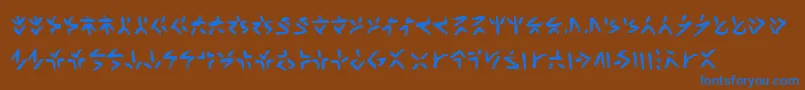 Xenotribalbb Font – Blue Fonts on Brown Background