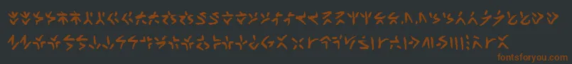 Xenotribalbb Font – Brown Fonts on Black Background