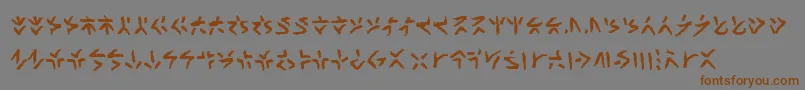 Xenotribalbb Font – Brown Fonts on Gray Background