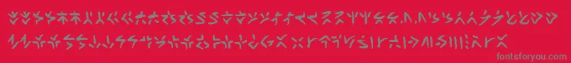 fuente Xenotribalbb – Fuentes Grises Sobre Fondo Rojo