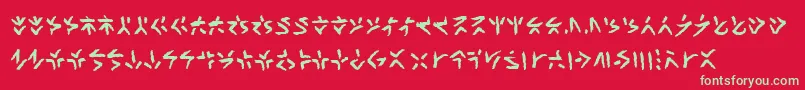 Xenotribalbb Font – Green Fonts on Red Background