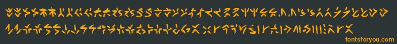 Xenotribalbb Font – Orange Fonts on Black Background