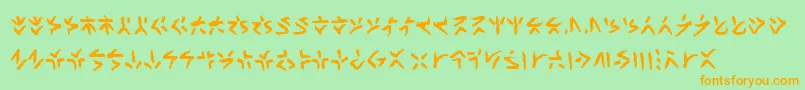 Xenotribalbb Font – Orange Fonts on Green Background