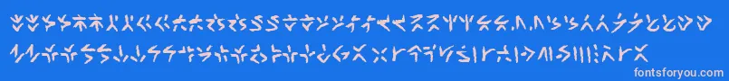 Xenotribalbb Font – Pink Fonts on Blue Background