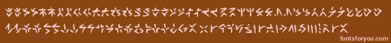Xenotribalbb Font – Pink Fonts on Brown Background