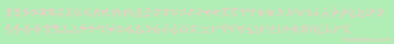 Xenotribalbb Font – Pink Fonts on Green Background