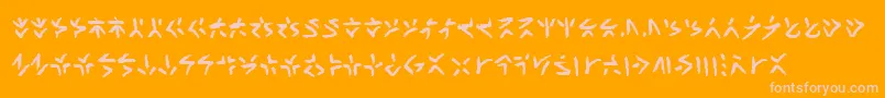 Xenotribalbb Font – Pink Fonts on Orange Background