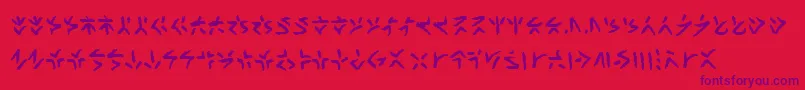 fuente Xenotribalbb – Fuentes Moradas Sobre Fondo Rojo