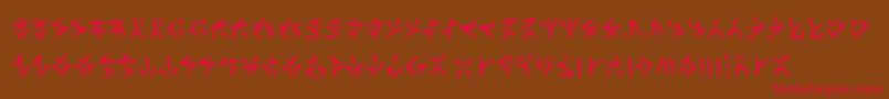 Xenotribalbb Font – Red Fonts on Brown Background