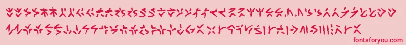 Xenotribalbb-Schriftart – Rote Schriften auf rosa Hintergrund