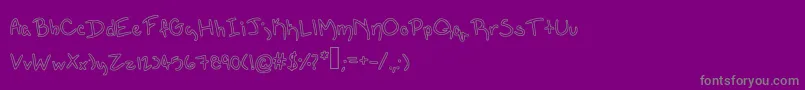 Weitere Informationen zur Outline-Schriftart Outline-Schriftart – Graue Schriften auf violettem Hintergrund