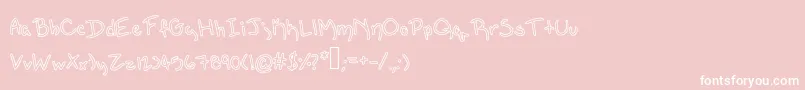 Outline Font – White Fonts on Pink Background