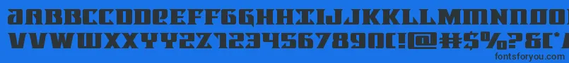 Lifeforceexpand Font – Black Fonts on Blue Background