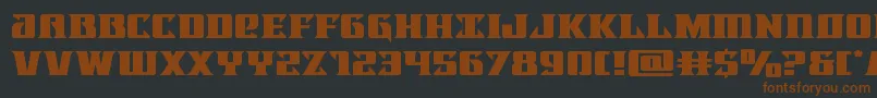 Lifeforceexpand-fontti – ruskeat fontit mustalla taustalla