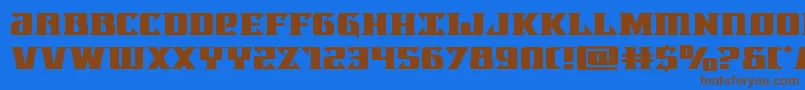 Lifeforceexpand Font – Brown Fonts on Blue Background
