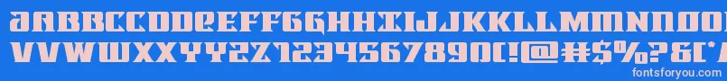 Lifeforceexpand Font – Pink Fonts on Blue Background