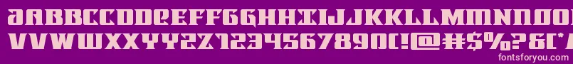 Lifeforceexpand Font – Pink Fonts on Purple Background