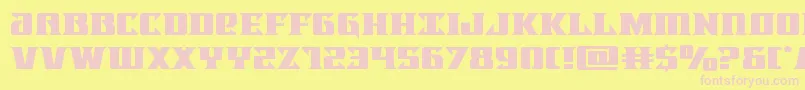 Lifeforceexpand Font – Pink Fonts on Yellow Background