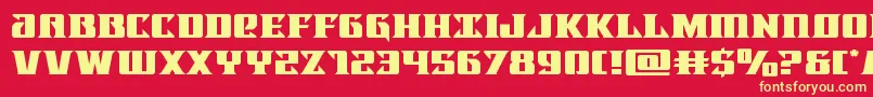 Lifeforceexpand Font – Yellow Fonts on Red Background