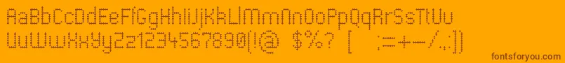 Pharmacare Font – Brown Fonts on Orange Background
