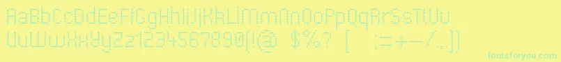 Pharmacare Font – Green Fonts on Yellow Background