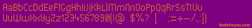 Pharmacare Font – Orange Fonts on Purple Background