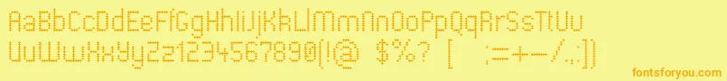 Pharmacare Font – Orange Fonts on Yellow Background