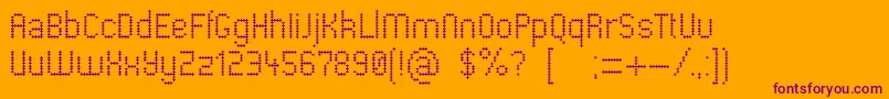 フォントPharmacare – オレンジの背景に紫のフォント