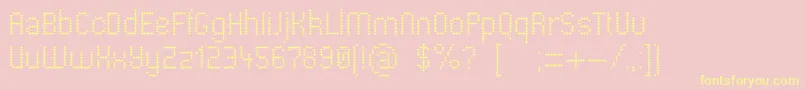 Pharmacare-Schriftart – Gelbe Schriften auf rosa Hintergrund