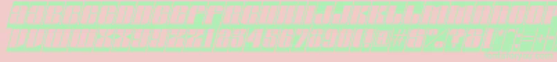AGlobuscmoblItalic-Schriftart – Grüne Schriften auf rosa Hintergrund