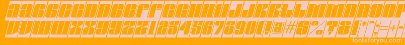Police AGlobuscmoblItalic – polices roses sur fond orange