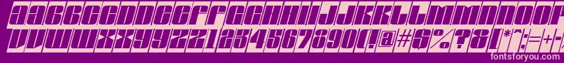 AGlobuscmoblItalic Font – Pink Fonts on Purple Background