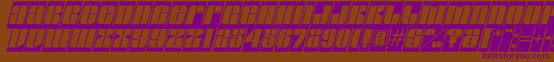 Шрифт AGlobuscmoblItalic – фиолетовые шрифты на коричневом фоне