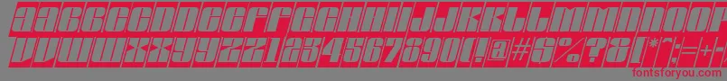 AGlobuscmoblItalic Font – Red Fonts on Gray Background