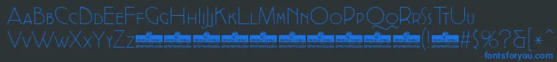 CocottealternateExtlightTrial Font – Blue Fonts on Black Background