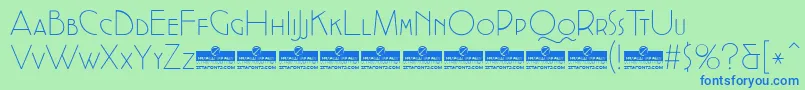 CocottealternateExtlightTrial Font – Blue Fonts on Green Background