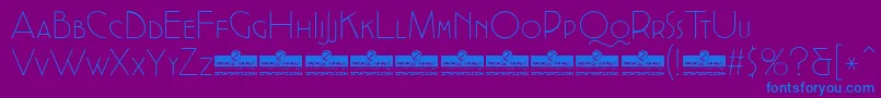 CocottealternateExtlightTrial Font – Blue Fonts on Purple Background