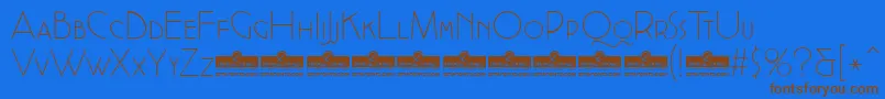 CocottealternateExtlightTrial Font – Brown Fonts on Blue Background